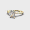 Aleena Radiant Diamond Engagement Ring Yellow Gold 18k